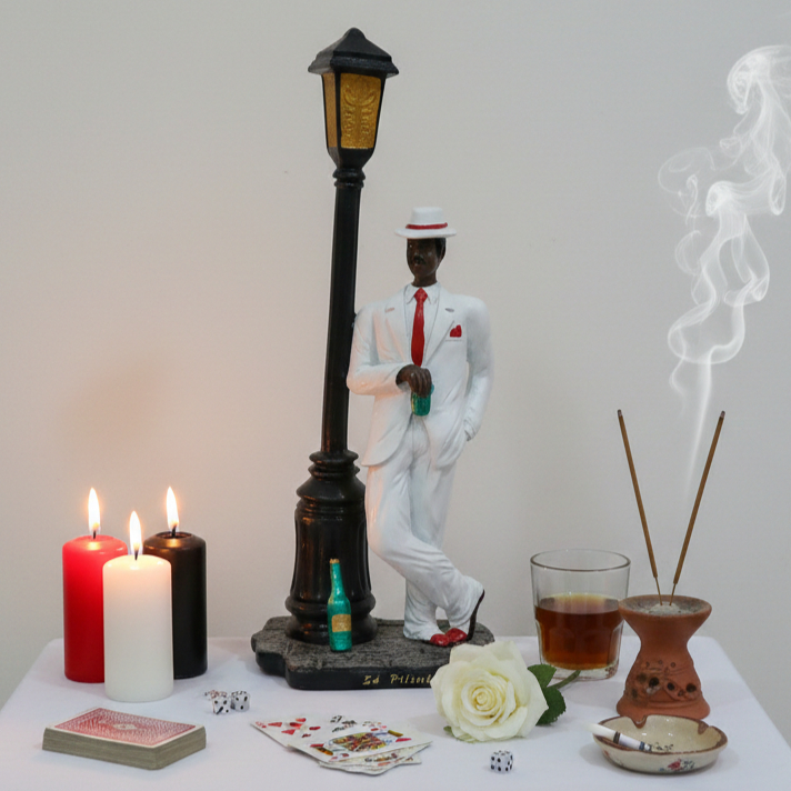 Zé Pilintra 31,5cm Em Resina – Imagem Religiosa Afro Para Umbanda, Altar, Decoração Ou Presente em Oferta na Shopee