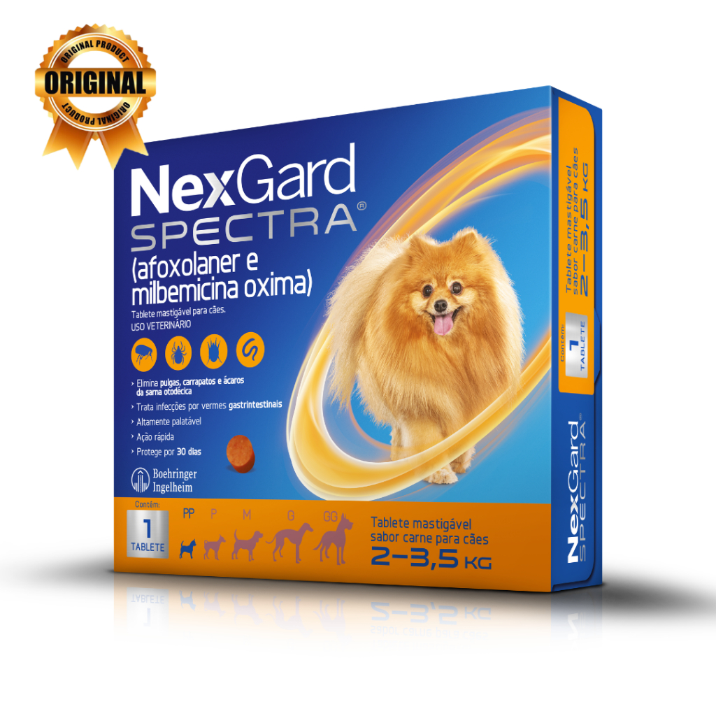 Nexgard Spectra Antipulgas E Carrapatos Cães 2 A 3,5Kg