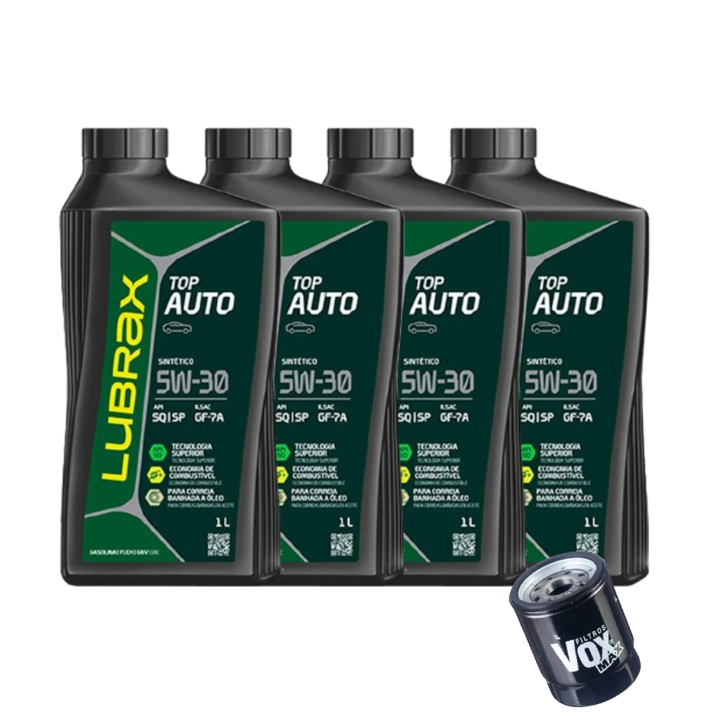 Kit Óleo Lubrax Valora 5w30 Sintético 4L + Filtro de Oleo LBM1