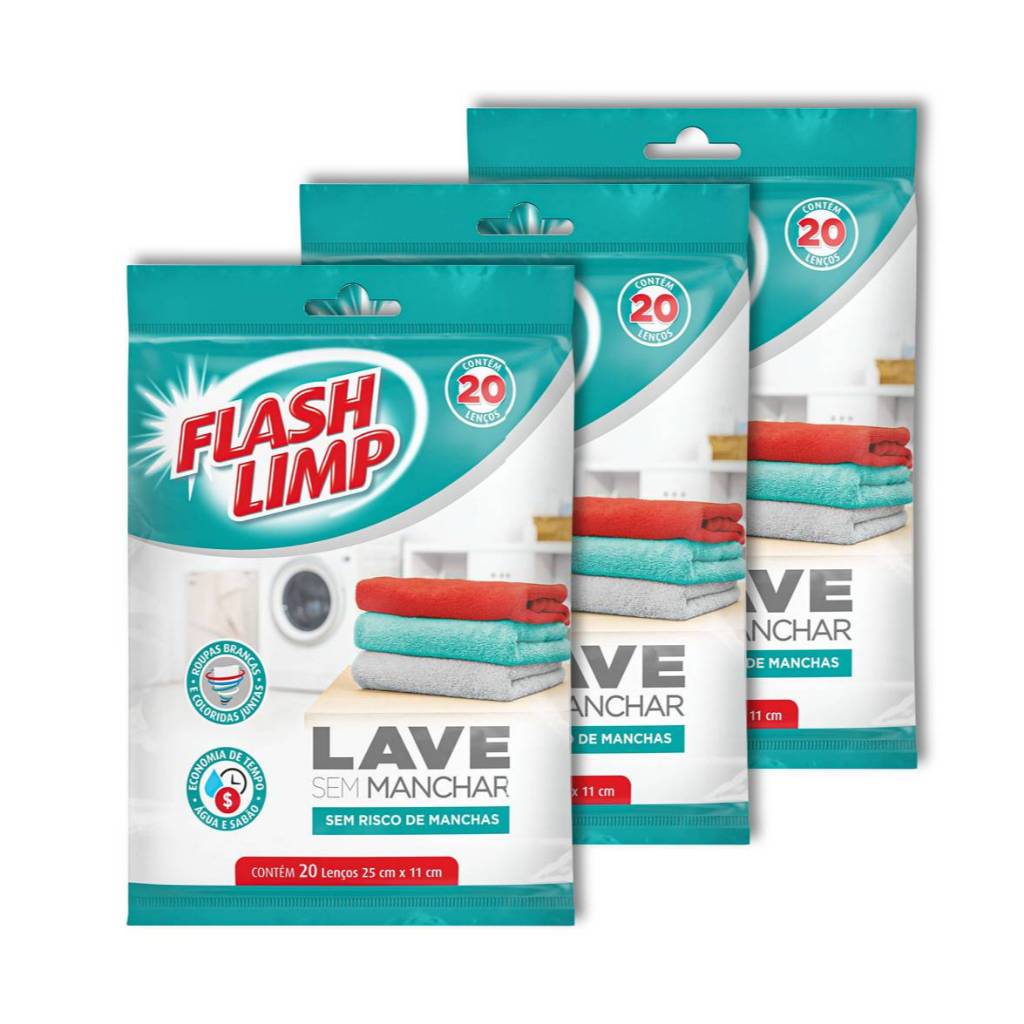 3 Lave Sem Manchar Flashlimp Lave Sem Medo Antimanchas Roupas Brancas e Coloridas em Oferta na Shopee
