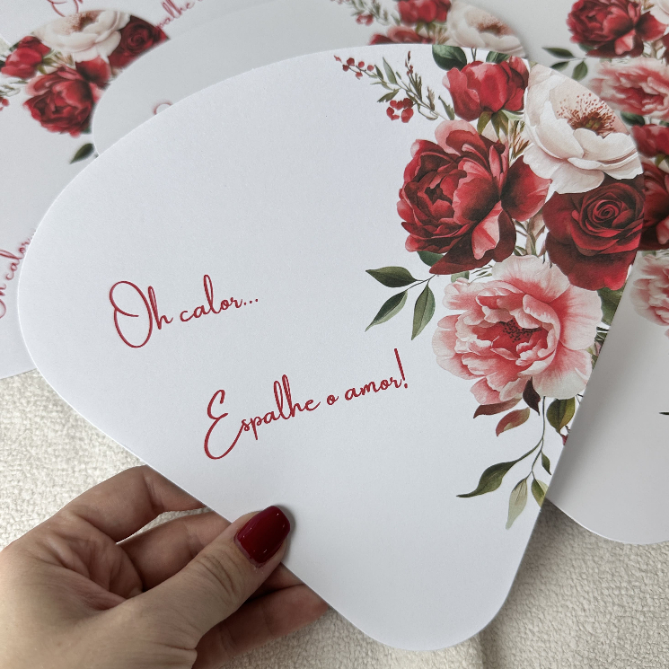 15 Leque Personalizado de Casamento - PRONTA ENTREGA em Oferta na Shopee
