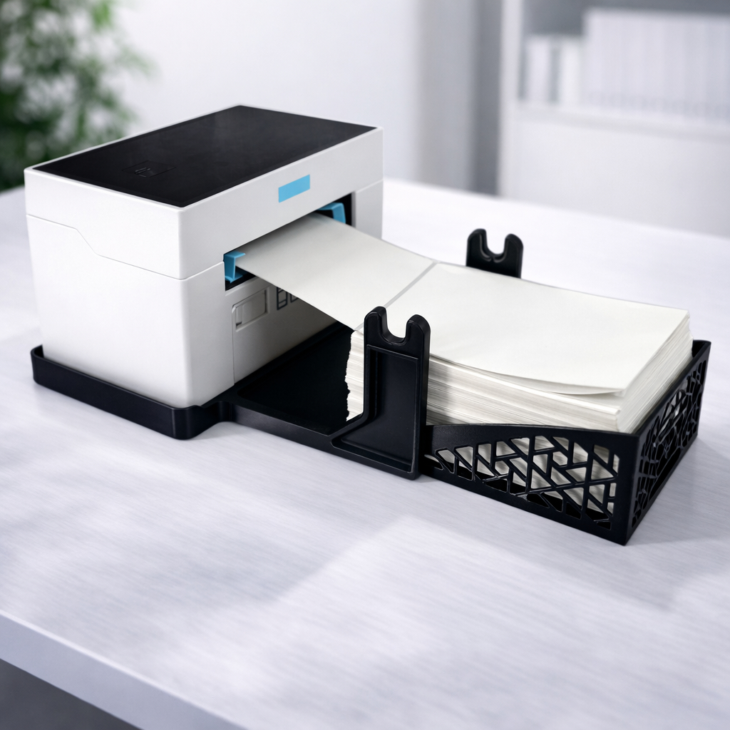 Suporte para Impressora Térmica Suporte compativel para Etiquetas em Rolo e Resma 100x150 mm em Oferta na Shopee