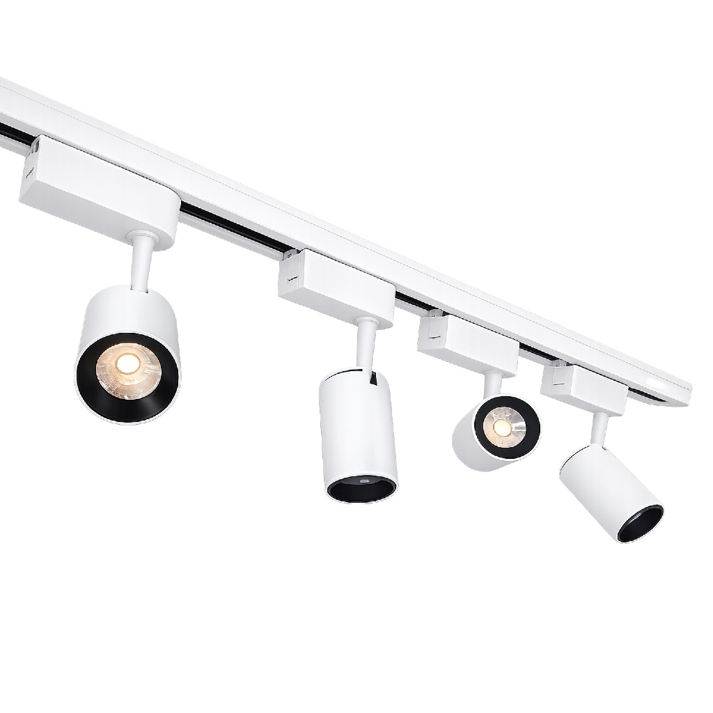 kit Trilho Eletrificado 1m + 4 spots 10w Branco 3000k amarelo/4000k neutro/6500k branco em Oferta na Shopee