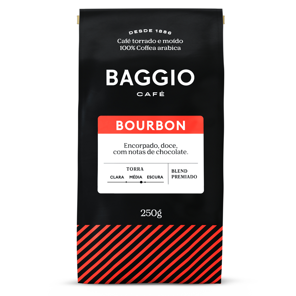 Baggio Café Café Torrado E Moído Bourbon 250G em Oferta na Shopee