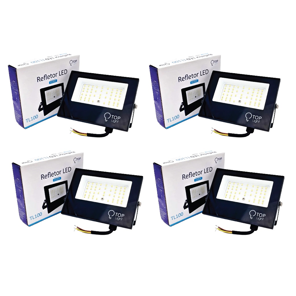 Kit 2, 3 ou 4 Refletor 100w led olofote projetor ip66 Bivolt 110/220V Branco Frio A Prova D'água em Oferta na Shopee