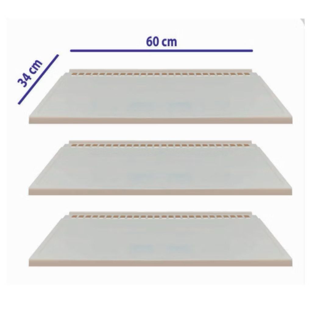 3 Prateleiras Refrigerador Copacabana Continental Plasticas Grade Geladeira Kdn42 Kdn43 Kdn44 Kdn46