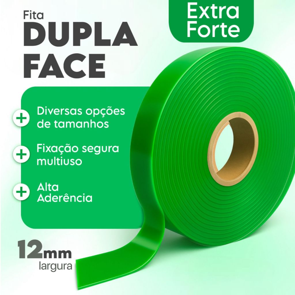 Fita Dupla Face 12mm Vários Tamanhos Extra Forte Transparente Acrílica Artesanato vhb 1m 2m 3m 5m em Oferta na Shopee