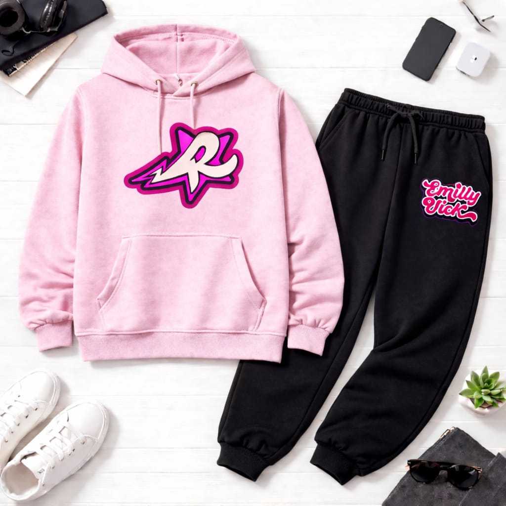 Conjunto de Abrigo Moletom Infantil Estampado Promoção Lançamento
