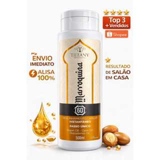 PROGRESSIVA MARROQUINA,ALISA 100% ,RESULTADO DE SALAO EM CASA,OLEO DE ARGAM, OJON E MACADAMIA em Oferta na Shopee