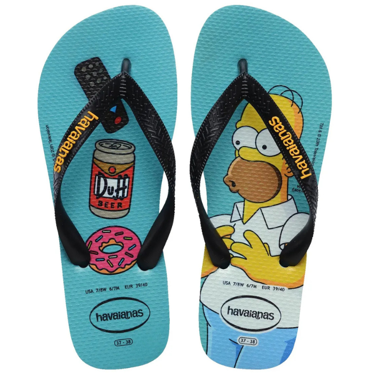 NOVO ! Chinelo Havaianas SIMPSONS -  garanta seu conforto com humor e estilo.
