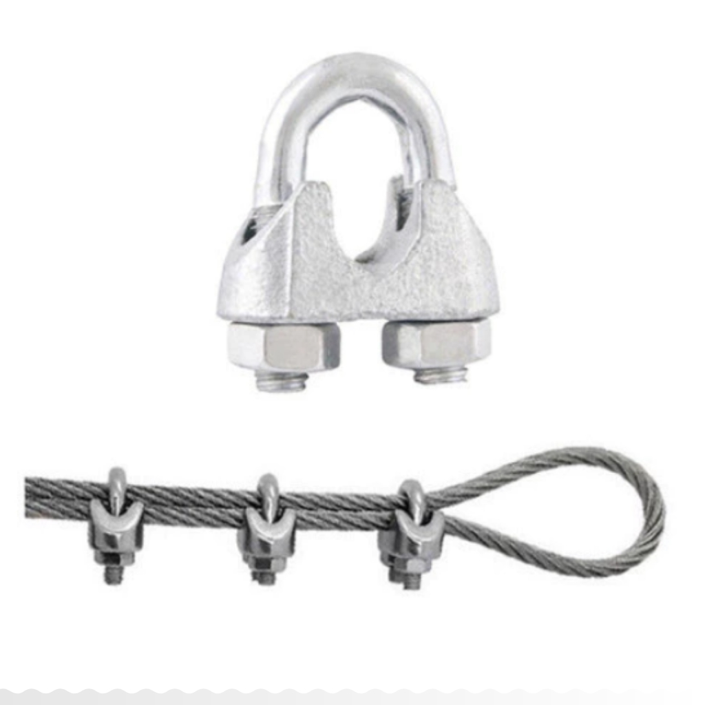 KIT Clips Grampo P/cabo De Aco 1/4 (6mm)