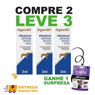 Kit Com 3 Und Promun Defense Boost Dog 9ml - Organnact + Surpresa-Envio Rápido em Oferta na Shopee