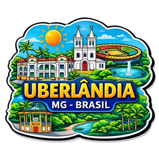 Ímã de Geladeira Uberlândia MG em Oferta na Shopee