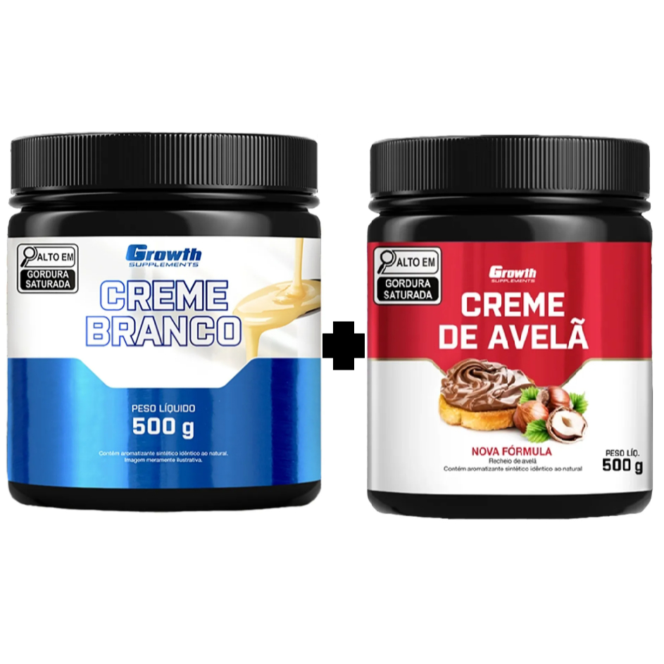 Kit 1 creme branco + 1 creme de avelã Growth Supplements Original com nota fiscal