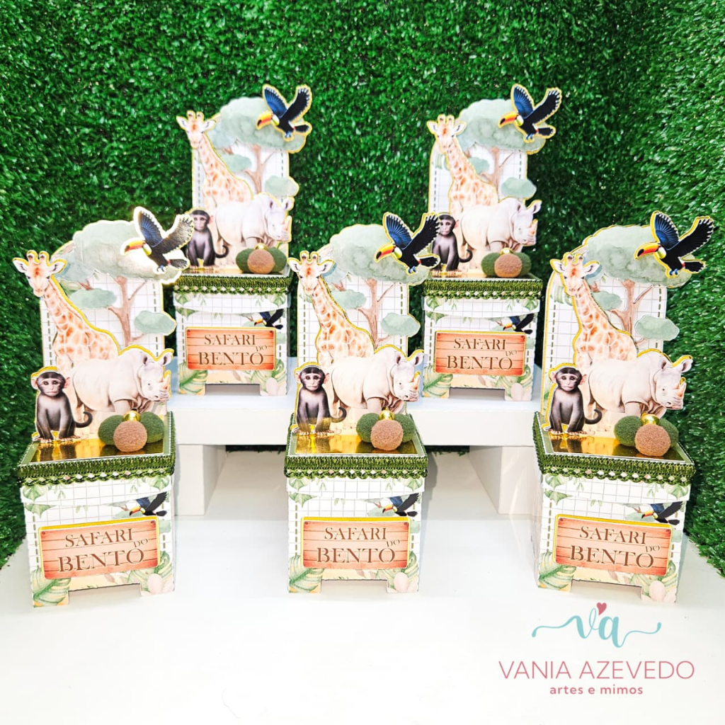 Kit Festa Safari Realista Personalizados I Lembrancinhas I Festas I Caixinhas I Aniversários I Caixa Cenário