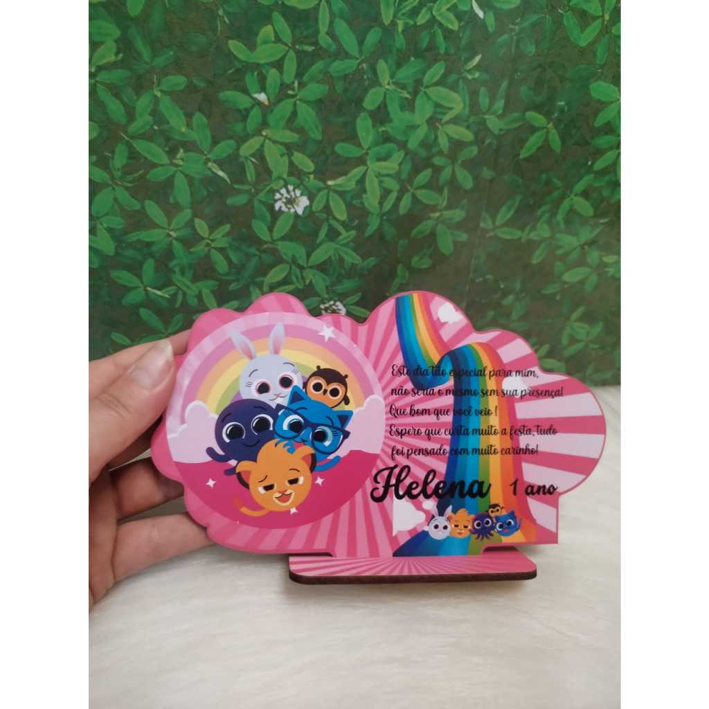 Centro de Mesa Personalizado em MDF BOLOFOFOS – Lembrancinha Decoração para Festas Aniversario