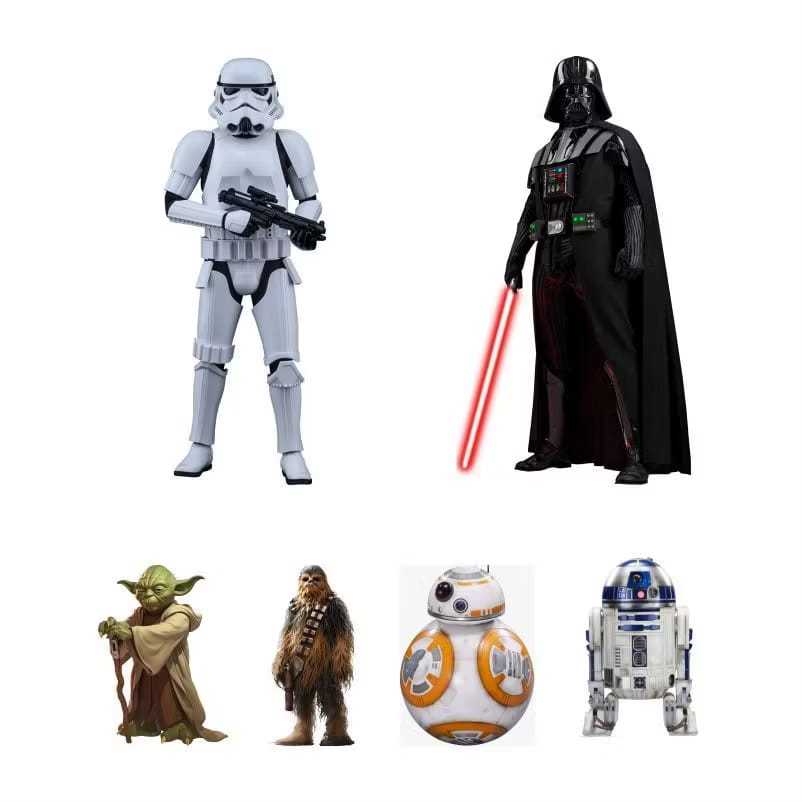 DECORAÇÃO DE FESTAS TOTEM DE MESA KIT DISPLAYS EM MDF TEMA STAR WARS