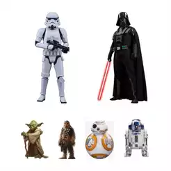 DECORAÇÃO DE FESTAS TOTEM DE MESA KIT DISPLAYS EM MDF TEMA STAR WARS