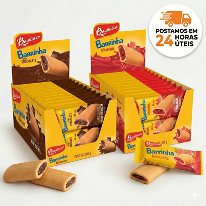 Maxi Bauducco Goiabinha ou Chocolate Barrinhas c/ 10 ou 20 unidades