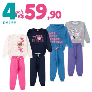 Roupa Infantil Menina Inverno Kit 4 peças em Oferta na Shopee