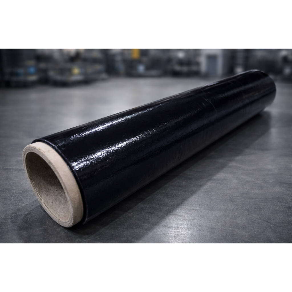 Rolo Plástico Bobina Filme Stretch Preto 500 X 0,020