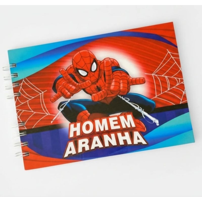 Livro de Colorir Homem Aranha - Capa Dura/50 Folhas/Gramatura 180g/Acetato