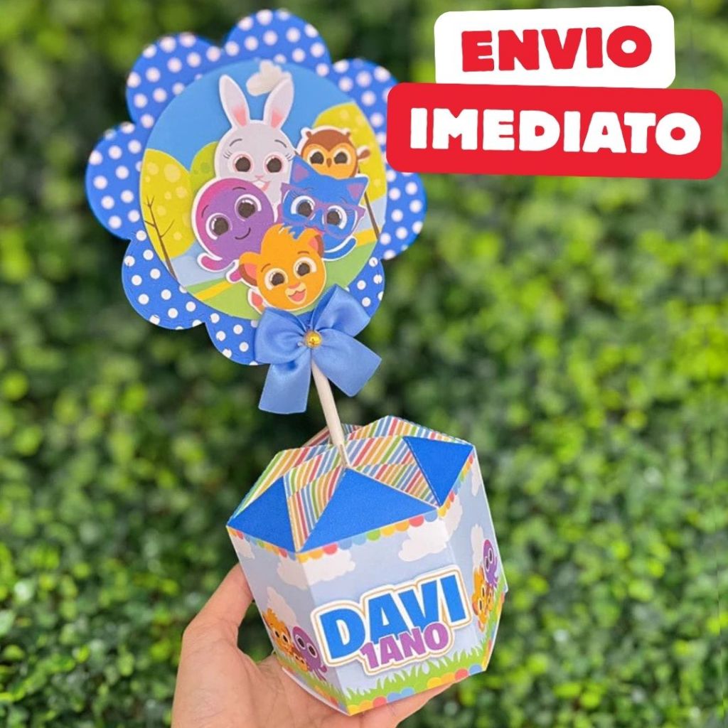 ENVIO RÁPIDO Kit de Centro de mesa Bolofofos | Arranjo Enfeite | Cachepô Lembrancinha Personalizado