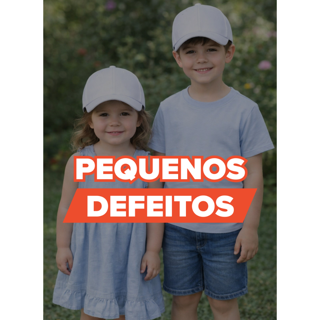 Boné Infantil Básico Unissex Ajustável Pequenos Defeitos Promoção em Oferta na Shopee