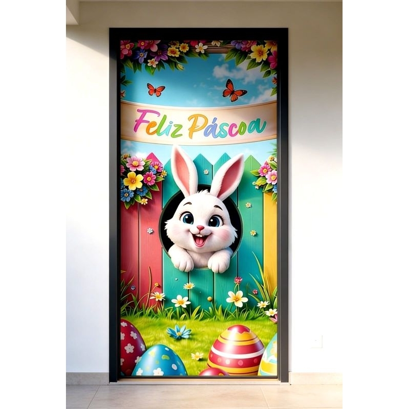 Capa de porta painel com elástico  2,10x0,85 PASCOA 2026 em Oferta na Shopee