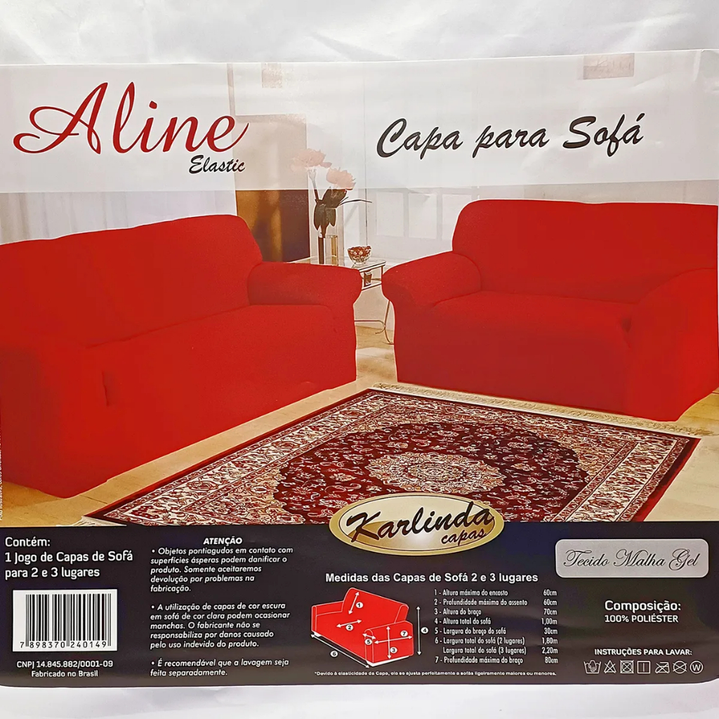 Capa De Sofá Avulsa 1 Lugar Avulsa Lisa Malha Gel Coladinha Cores Diversas Aline Elastic Conforto Praticidade - Cores Di