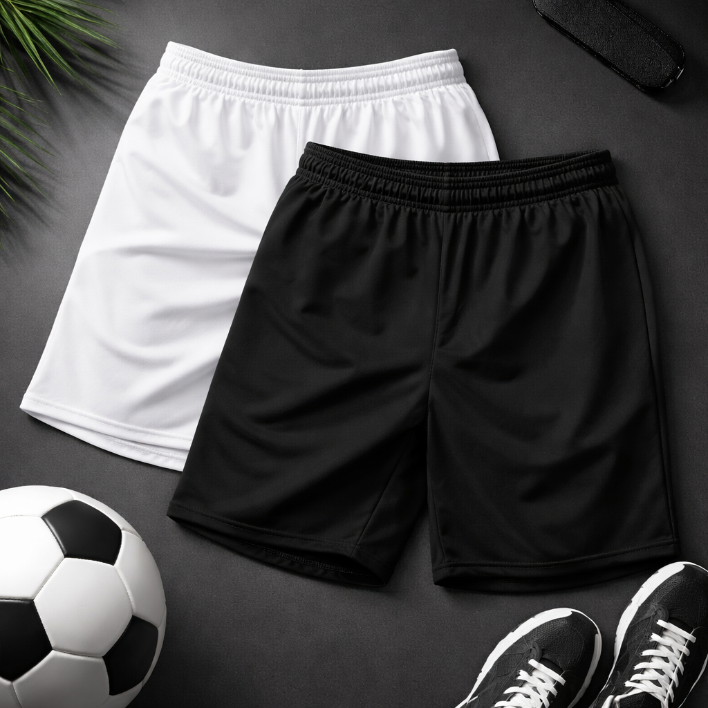 Kit 2 Calção Shorts de Futebol para Times Corrida Academia Básico Masculino