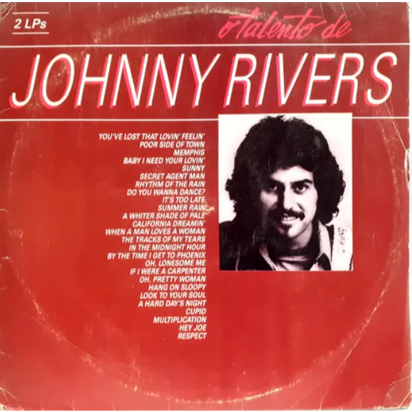 LP O Talento De Johnny Rivers - Johnny Rivers 1986 ( vinil usado em otimo estado)
