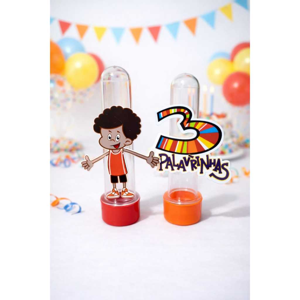 Tubete Lembrancinha 3 Palavrinhas Personalizado Kit Festa Infantil Gospel Luxo Decoração Aniversário 3 Palavrinhas