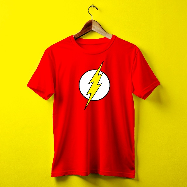 Camiseta Algodão Unissex Estampada - Estampa Personagem Flash 100% algodão