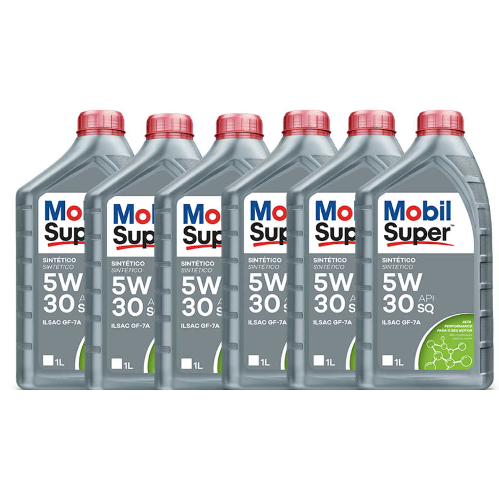 Kit 6 Óleos Motor Mobil Super Carro 5w30 Sintético D1