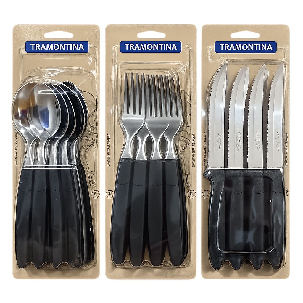 Tramontina Kit de Talheres Faca, Garfo e Colher 36 Unidade Ipanema