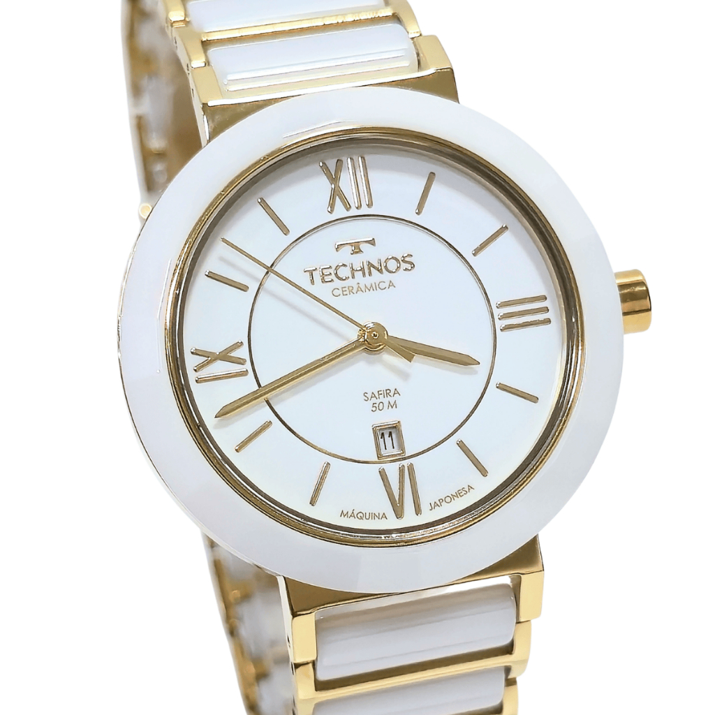 Relógio Technos Feminino Analógico Ceramic Safira 2015CE/4B em Oferta na Shopee