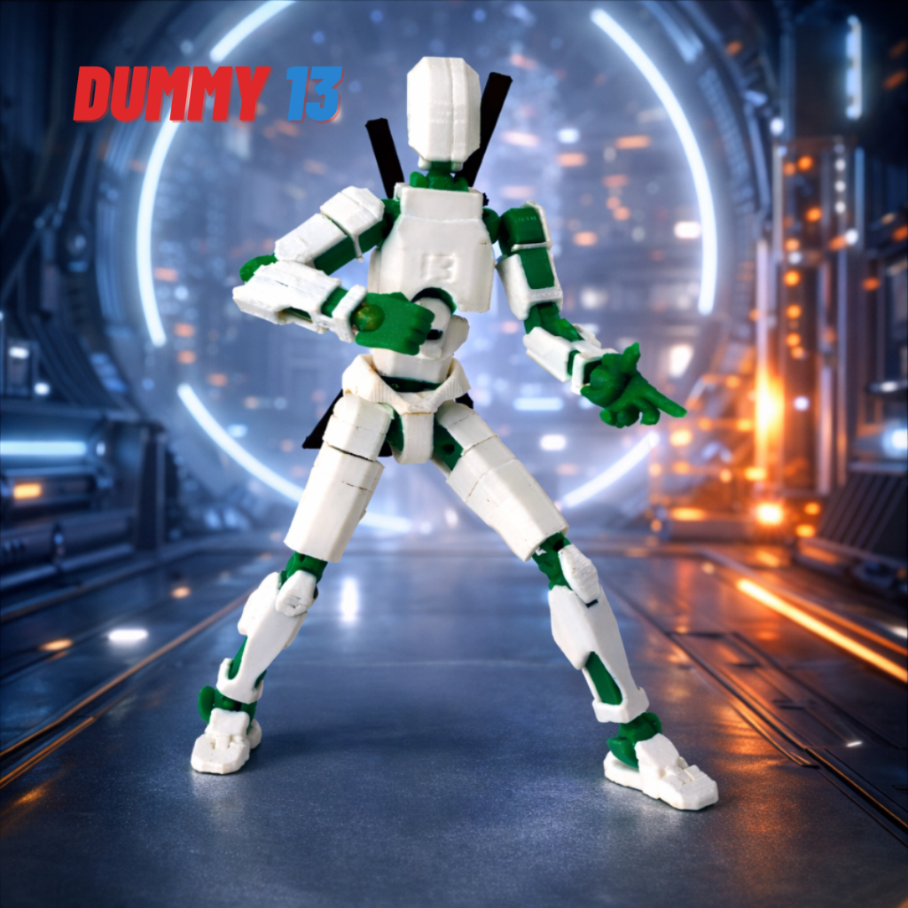 Boneco Robô Dummy 13 Articulado - Kit Montagem - impressão 3D - Ação Figura - Colecionável