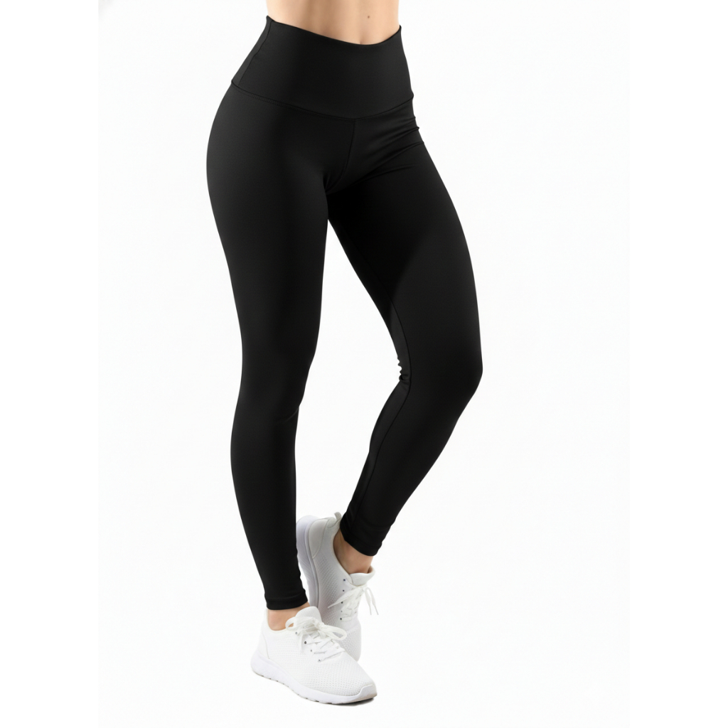 Leggings Fitness Lisa Calça Feminina Suplex Cós Alto Academia Esporte CrossFit Lazer Dia Dia