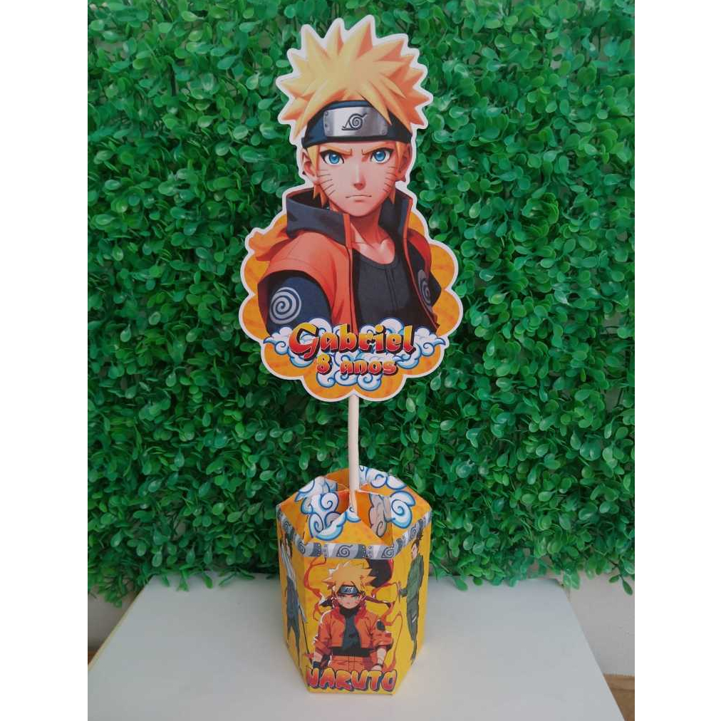 CENTRO DE MESA NARUTO ( PEGUE E MONTE ) enfeite de mesa para lembrancinha personalizada naruto