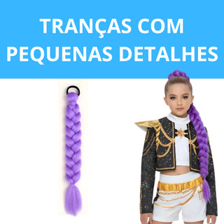 Com Pequenas Avarias Design Cosplay Trança de Cabelo Apliques Fantasia