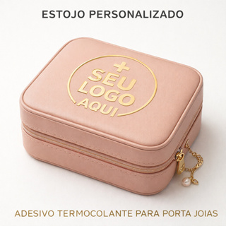 ADESIVO  TERMOCOLANTE PARA PORTA JOIAS PERSONALIZADO COM SUA LOGO ENVIO EM 2 DIAS UTEIS em Oferta na Shopee