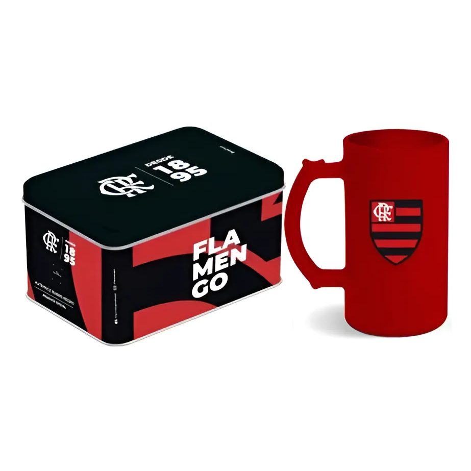 CANECA VIDRO BERLIM FOSCA LATA FLAMENGO