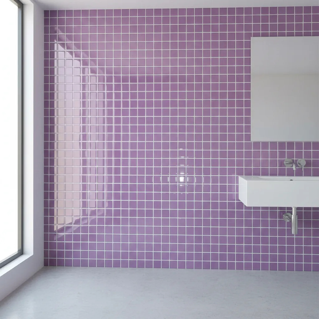 Pastilha de Vidro Cristal 2,3x2,3 Glass LILÁS/ROXO Placa de 29,5x29,5cm - CG33