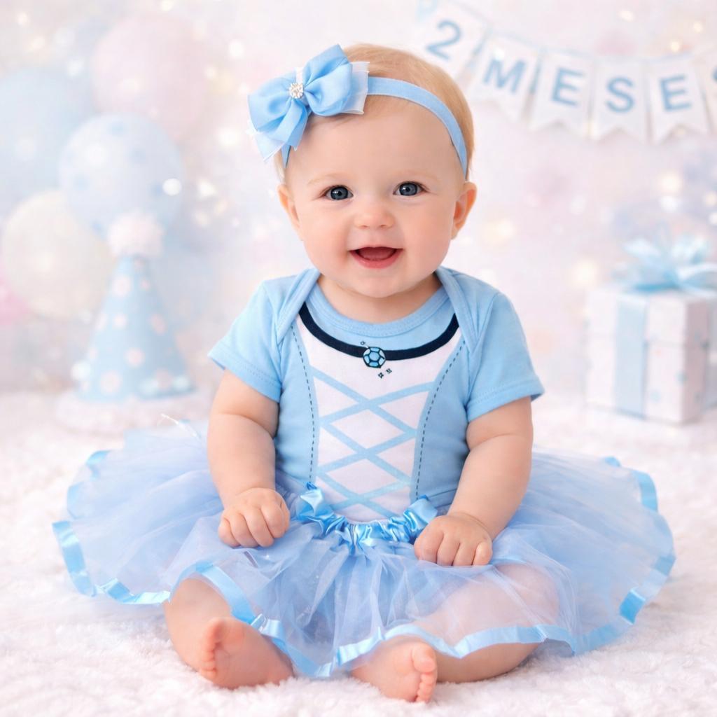 Body bebê  Mesversario princesa disney CINDERELA temático fantasia Menina  + laço + Saia de tule