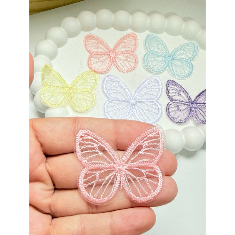 Borboleta de Organza Bordada, Borboleta Tecido   Envio Imediato em Oferta na Shopee