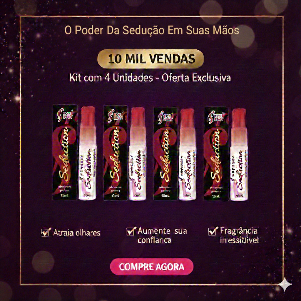 Kit Com 4 Unidades Perfume Feminino Seduction Feromonio Atrai Homens Sedução 15ml em Oferta na Shopee