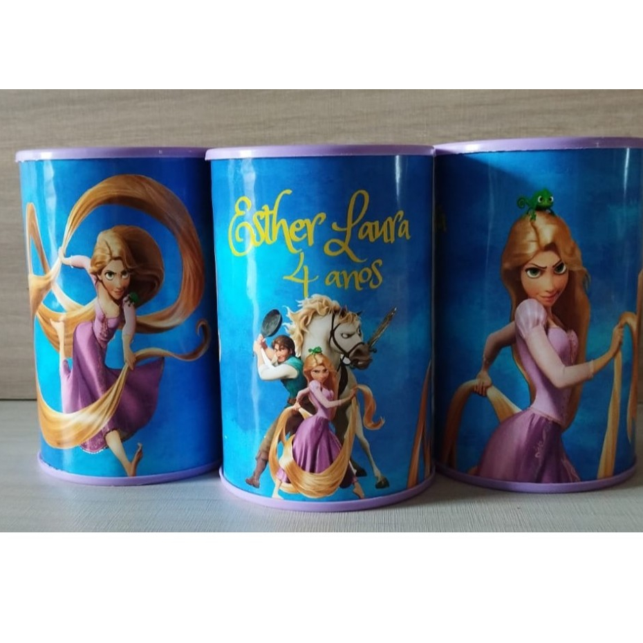10  cofrinhos personalizado para festa infantil lembrancinha enrolados princesa