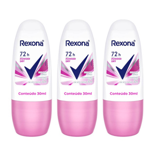 Kit 03un Desodorante Antitranspirante Roll On Rexona Powder Dry 72h 30ml em Oferta na Shopee