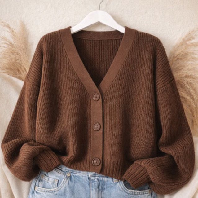 Casaco Feminino Curto em Tricot Tipo Lã Casaquinho Casaqueto casaco curto Blusa de Frio